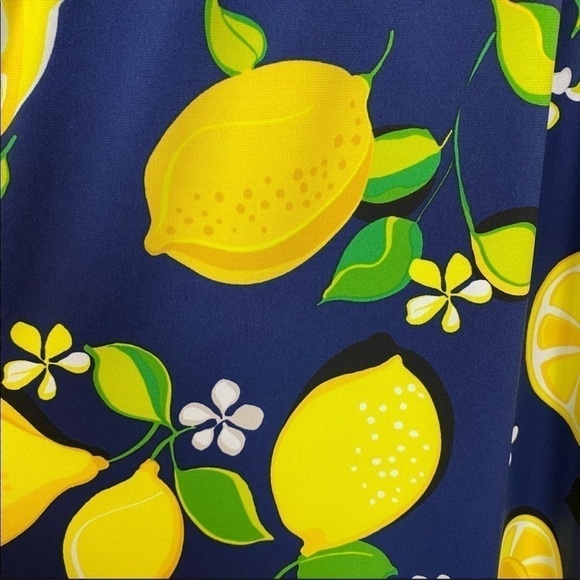 Trina Turk Rancho Lemon Print High Halter Dress Size XS - Picture 10 of 13